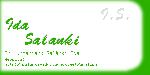 ida salanki business card