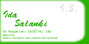 ida salanki business card